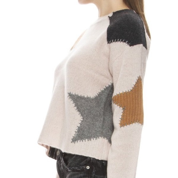 360 CASHMERE Julita Star Patch Sweater, XS - Picture 2 of 7